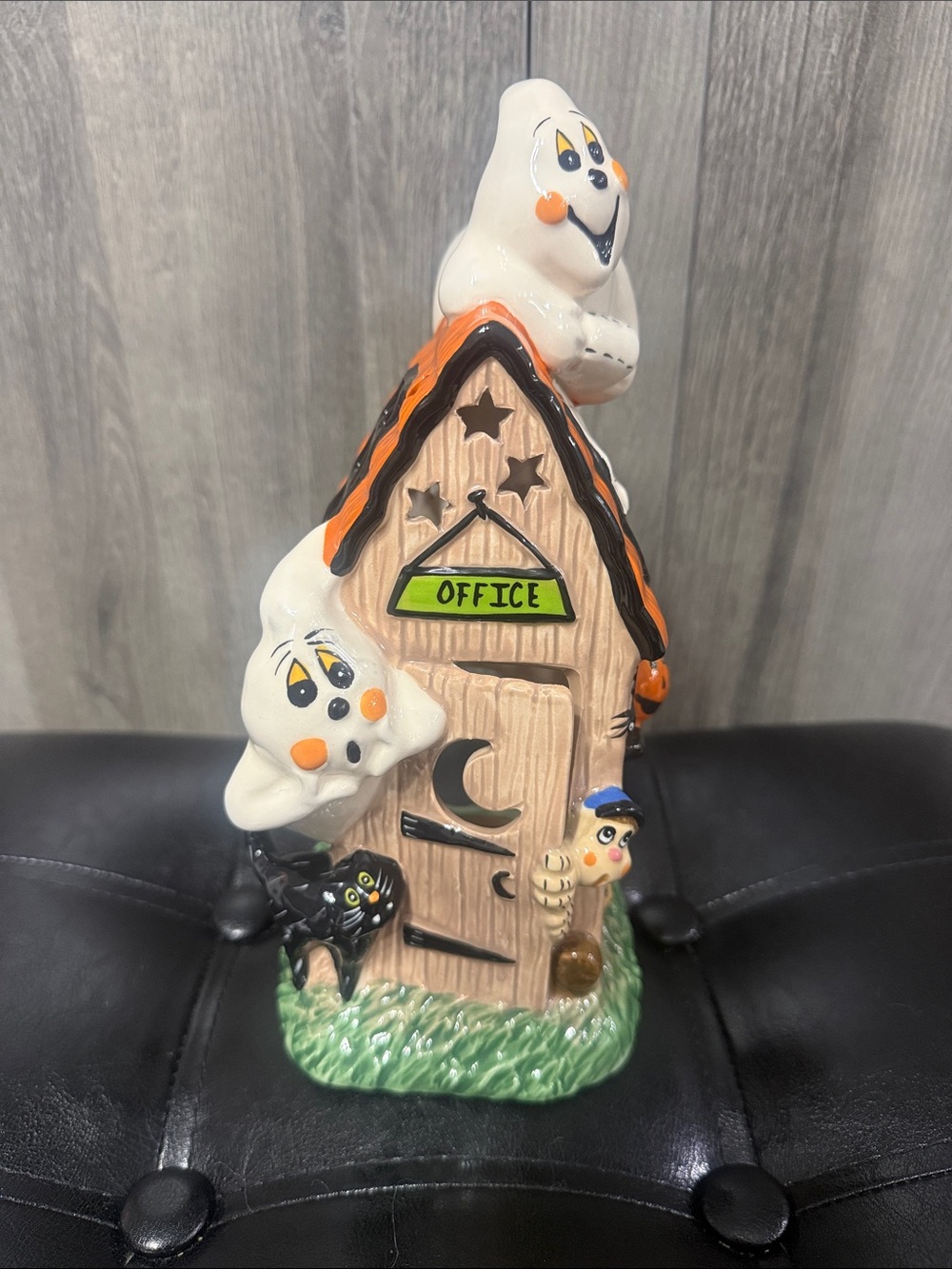 Blue Sky Clayworks Haunted Halloween Ghost Office Outhouse By Heather Goldminc